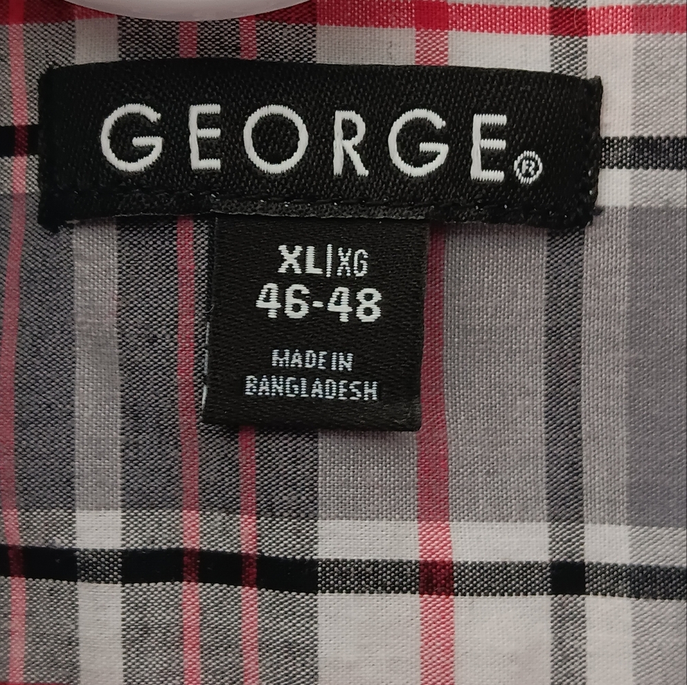 George Short-Sleeve Button Down Collared Shirt Pl… - image 2